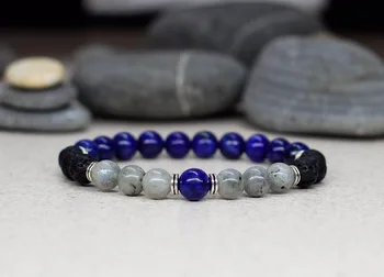 Natural Lapis lazuli bracelet Bule Mens bracelet gift for men Men's Yoga Mala Beads Bracelets Lava Stone Labradorite Bracelets
Natural Lapis lazuli bracelet Bule Mens bracelet gift for men Men's Yoga Mala Beads Bracelets Lava Stone Labradorite Bracelets