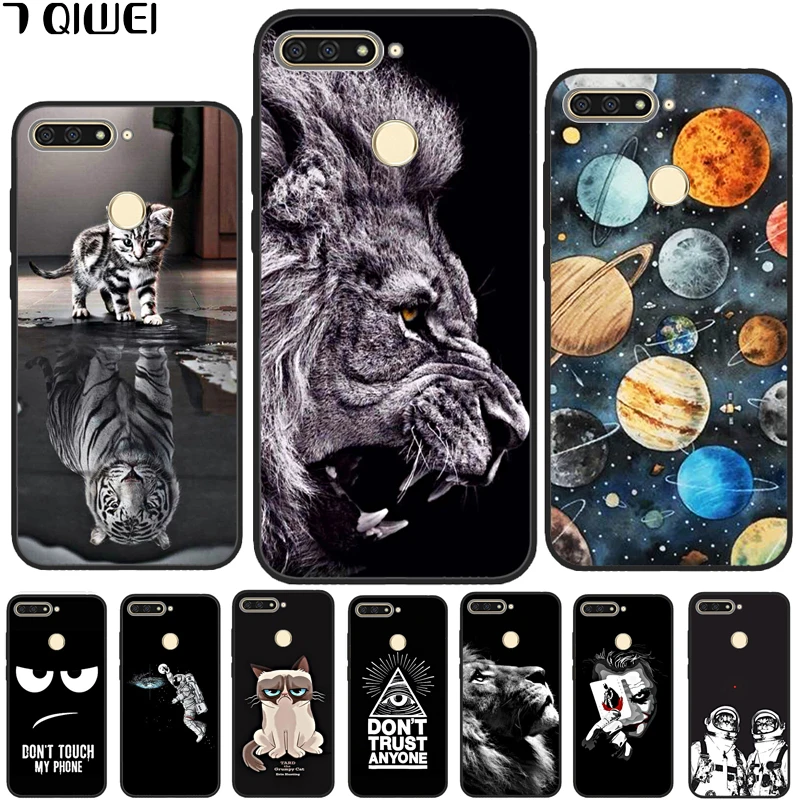 For Huawei Honor 7A Pro Case AUM-L29 Black Silicon Back Cover for Huawei Y6 Prime 2018 Case 5.7 Cute Cat Space Coque Phone Cases 
For Huawei Honor 7A Pro Case AUM-L29 Black Silicon Back Cover for Huawei Y6 Prime 2018 Case 5.7 Cute Cat Space Coque Phone Cases
