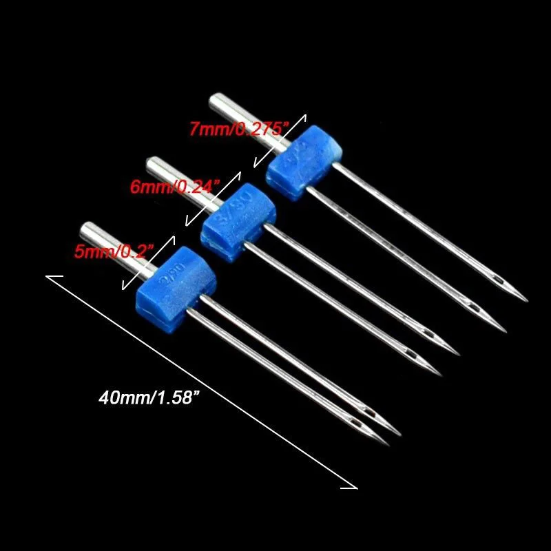 3 Pcs/ Set Durable Double Twin Needles Pins Sewing Machine Accessories Supplies 899
3 Pcs/ Set Durable Double Twin Needles Pins Sewing Machine Accessories Supplies 899