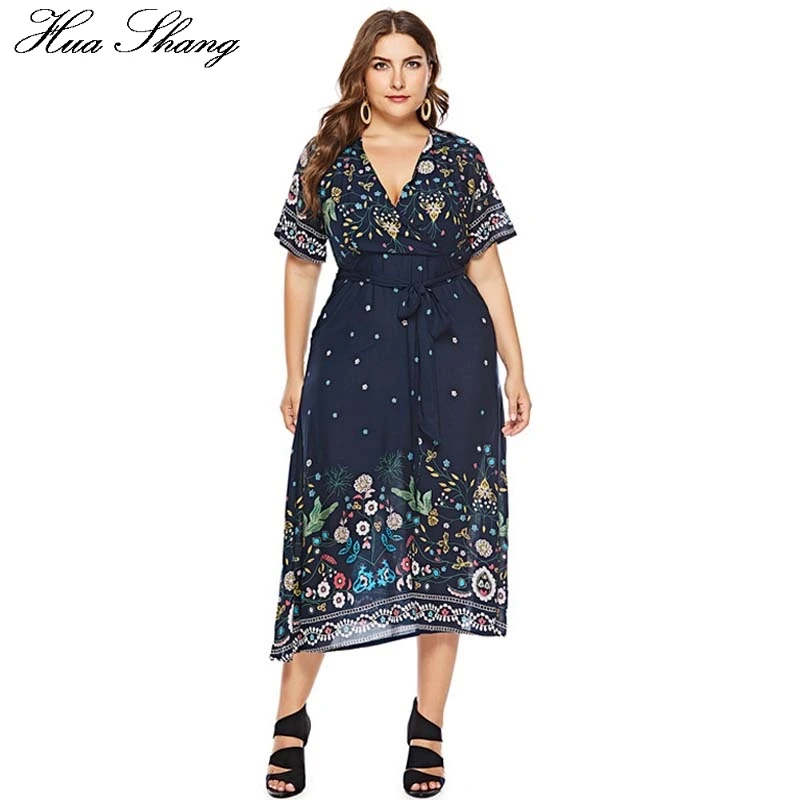 Plus Size Women Summer Dress 2018 Female V Neck Short Sleeve Casual Long Dress Floral Print Vintage Boho Tunic Beach Dresses
Plus Size Women Summer Dress 2018 Female V Neck Short Sleeve Casual Long Dress Floral Print Vintage Boho Tunic Beach Dresses