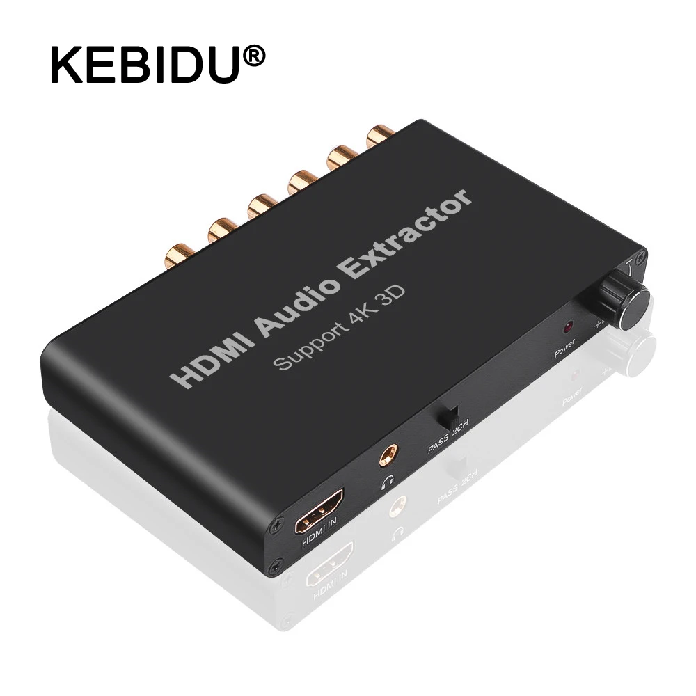 Kebidu 2.0CH HDMI Audio Extractor Decode Coaxial to RCA AC3/DST to 2.0 Amplifier Support 4K 3D Analog Converter For PS4 DVD
Kebidu 2.0CH HDMI Audio Extractor Decode Coaxial to RCA AC3/DST to 2.0 Amplifier Support 4K 3D Analog Converter For PS4 DVD