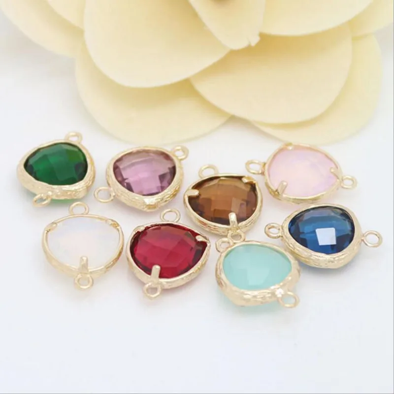 2pcs 13*17mm Gold Color Crystal Stone Birthstones Connector Charms Gem Stone For Bracelet End Clasps DIY Jewelry Making Z876
2pcs 13*17mm Gold Color Crystal Stone Birthstones Connector Charms Gem Stone For Bracelet End Clasps DIY Jewelry Making Z876