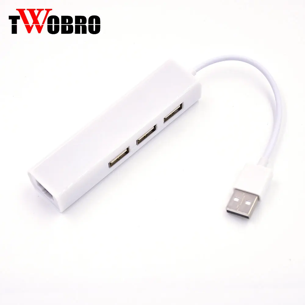 USB 2 0 сетевой концентратор с 3 портами к RJ45 Ethernet Сетевая карта Lan адаптер для MacBook Air