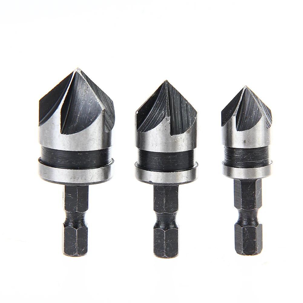 3Pcs 1/4'' Hex Shank HSS 90 Degree Chamfer Cutter 12/16/19mm Countersink Drill Bits
3Pcs 1/4'' Hex Shank HSS 90 Degree Chamfer Cutter 12/16/19mm Countersink Drill Bits