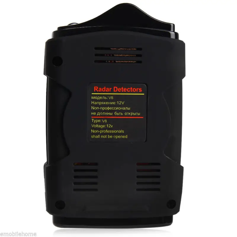 

360 Degree Bilingual Voice Warning Laser Alarm 16-Band LED Display Tools Car Radar Detector V8