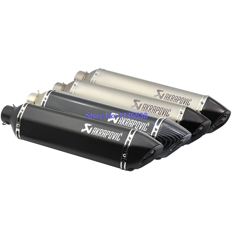 PHULEOVEO Left Side ID:51mm/61mm L:570mm Motorbike Akrapovic Muffler Carbon Motorcycle Exhaust Muffler Escape Damper DB Killer
PHULEOVEO Left Side ID:51mm/61mm L:570mm Motorbike Akrapovic Muffler Carbon Motorcycle Exhaust Muffler Escape Damper DB Killer