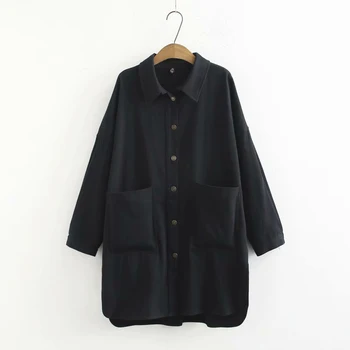 2019 New Spring Summer Women Long Solid Cotton Shirt Oversize Big Plus Size Full Sleeve Ladies Long Sleeve Black Long Shirts
2019 New Spring Summer Women Long Solid Cotton Shirt Oversize Big Plus Size Full Sleeve Ladies Long Sleeve Black Long Shirts