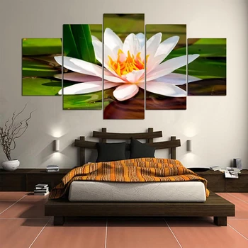Canvas Home Decoration HD Poster Frame Wall Art Modern 5 Panel Green Leaves Lotus Living Room Print Modular Painting Pictures
Canvas Home Decoration HD Poster Frame Wall Art Modern 5 Panel Green Leaves Lotus Living Room Print Modular Painting Pictures
