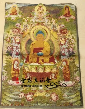 China old Tibet silk Thangka like hanging painting fengshui Tibetan Buddha portrait 
China old Tibet silk Thangka like hanging painting fengshui Tibetan Buddha portrait