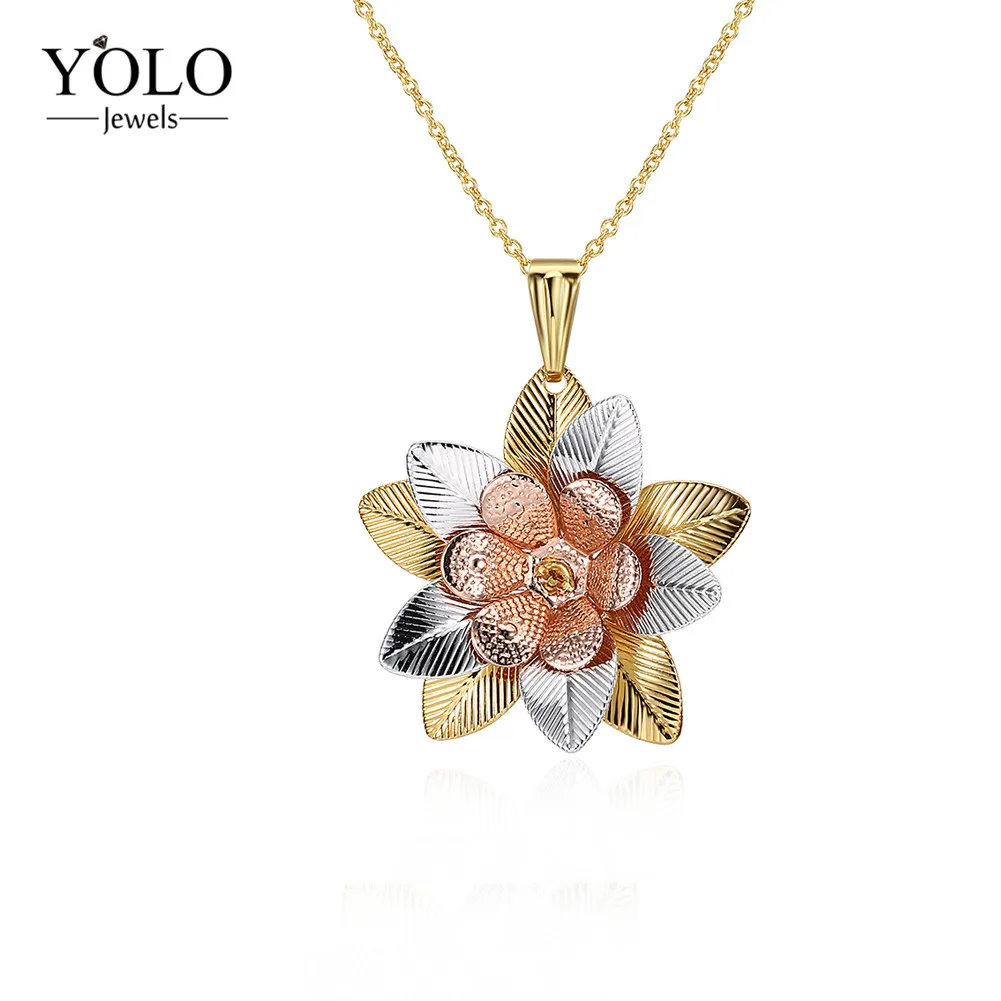 Elegant Gold Color Necklace with Muti-color Flower Pattern AAA Cubic Zirconia Pendant Necklaces Jewelry Love Gift for Girlfriend
Elegant Gold Color Necklace with Muti-color Flower Pattern AAA Cubic Zirconia Pendant Necklaces Jewelry Love Gift for Girlfriend