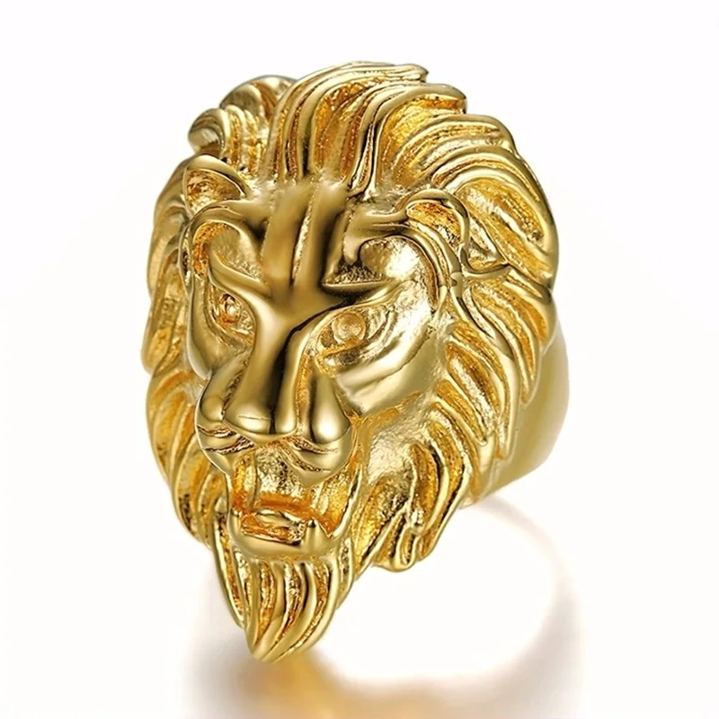 Size 7-15 Hip Hop Rock Gold Color Stainless Steel Lion Rings Big Wide Men Finger Ring Male Jewelry
Size 7-15 Hip Hop Rock Gold Color Stainless Steel Lion Rings Big Wide Men Finger Ring Male Jewelry