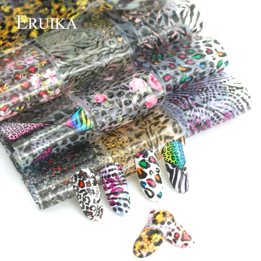 10pcs Mix Leopard Designs Nail Foil Transfer Foil Stickers for Manicure Nail Adhesive Decals Wrap Sliders Tape Nail Art 2019
10pcs Mix Leopard Designs Nail Foil Transfer Foil Stickers for Manicure Nail Adhesive Decals Wrap Sliders Tape Nail Art 2019