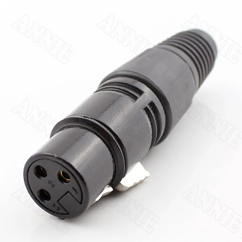 60pcs/lot K3P Black Gold Plated Microphone Plug XLR Female Socket With 24K Copper Core
60pcs/lot K3P Black Gold Plated Microphone Plug XLR Female Socket With 24K Copper Core