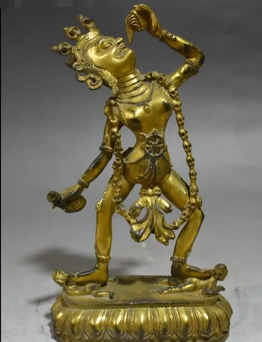 10 "тибетский буддизм Бронзовый свинка Vajrayogini Vajravarahi богиня статуя Будды | Дом и