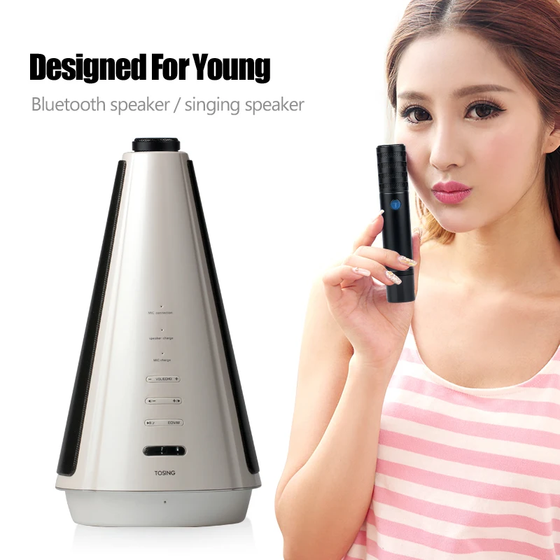 Brand Tosing Mobile audio portable microphone wireless Bluetooth speaker home desktop karaoke microphone for meetings and party-8