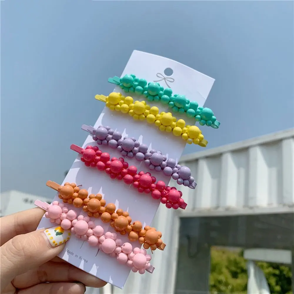 Korean Summer Women Girl Sweet Candy Color Hair Clip Fluorescent Handmade Beading Hairpin Baking Paint Party Side Bangs Barrette
Korean Summer Women Girl Sweet Candy Color Hair Clip Fluorescent Handmade Beading Hairpin Baking Paint Party Side Bangs Barrette