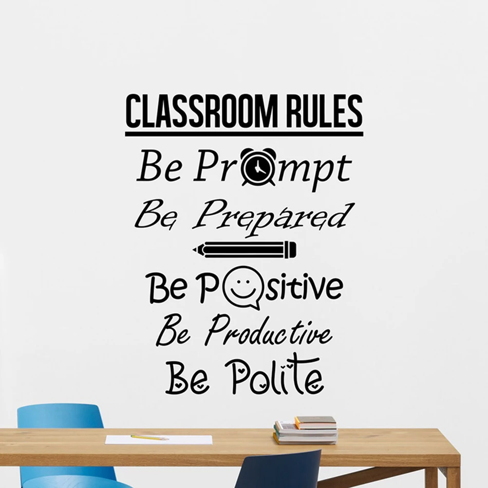Classroom Rules Wall Decal Sign Be Positive Poster Education Quote Teacher Idea Vinyl Sticker Decor Wall Art Mural Print W728
Classroom Rules Wall Decal Sign Be Positive Poster Education Quote Teacher Idea Vinyl Sticker Decor Wall Art Mural Print W728
