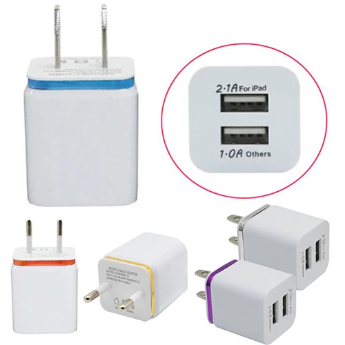US/EU Universal Home Travel Dual Port AC USB Wall Charger for iPhone Smartphones
US/EU Universal Home Travel Dual Port AC USB Wall Charger for iPhone Smartphones