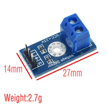 Voltage detection module Voltage Sensor for Arduino electronic building blocks
Voltage detection module Voltage Sensor for Arduino electronic building blocks