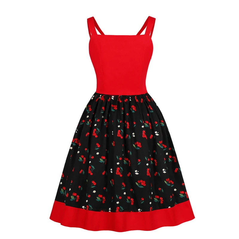 2019 Spring New Fashion Women's Explosion Temperament Waist Retro Print Sling Big Swing Dress
2019 Spring New Fashion Women's Explosion Temperament Waist Retro Print Sling Big Swing Dress