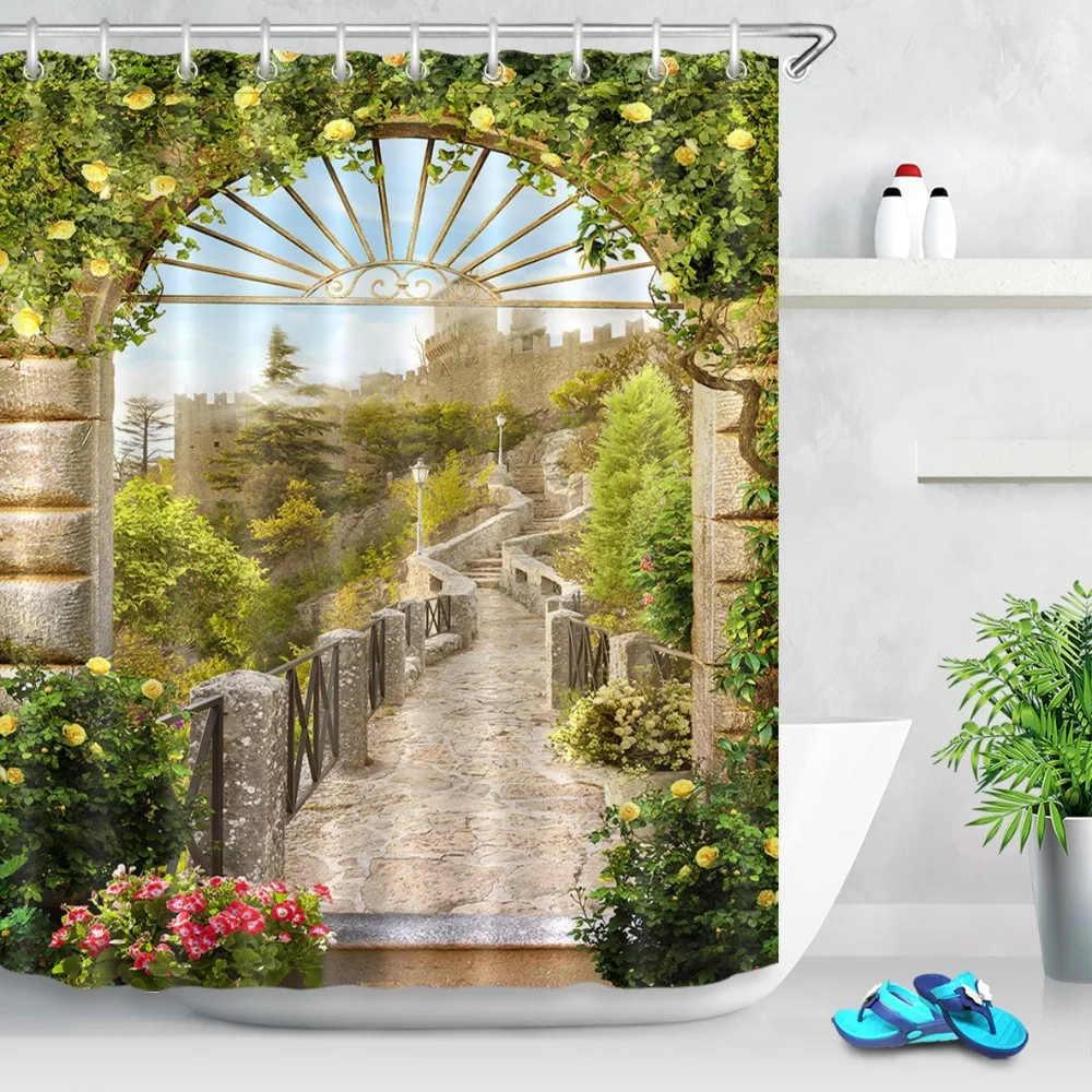 LB Washable Digital Scenic Shower Curtains Road to the Castle Europe Style Near Forest Bathroom Curtain Fabric for Bathtub Decor
LB Washable Digital Scenic Shower Curtains Road to the Castle Europe Style Near Forest Bathroom Curtain Fabric for Bathtub Decor