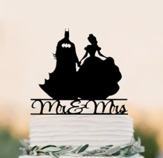 Mr & Mrs with Batman & Wonder Women Wedding Cake Topper, Wedding Anniversary Cake Topper Acrylic Black
Mr & Mrs with Batman & Wonder Women Wedding Cake Topper, Wedding Anniversary Cake Topper Acrylic Black