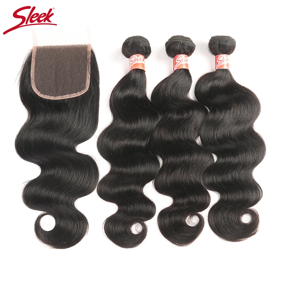 Sleek Natural Color Brazilian human Hair Bundles With Lace Closure Body Wave Non Remy 3 Bundles With 4*4 Closure Free Shipping
Sleek Natural Color Brazilian human Hair Bundles With Lace Closure Body Wave Non Remy 3 Bundles With 4*4 Closure Free Shipping