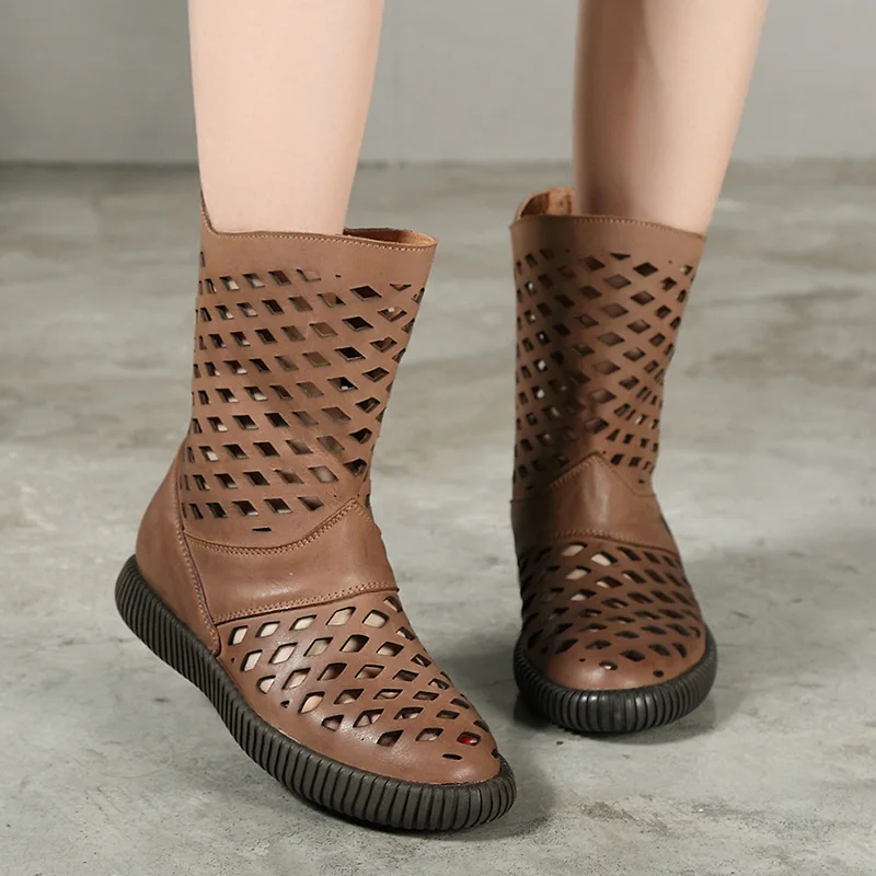 2019 VALLU Summer Women Shoes Hollow High-top Retro National Style Handmade Shoes Lady Fashion Leather Breathable Sandals Boots
2019 VALLU Summer Women Shoes Hollow High-top Retro National Style Handmade Shoes Lady Fashion Leather Breathable Sandals Boots