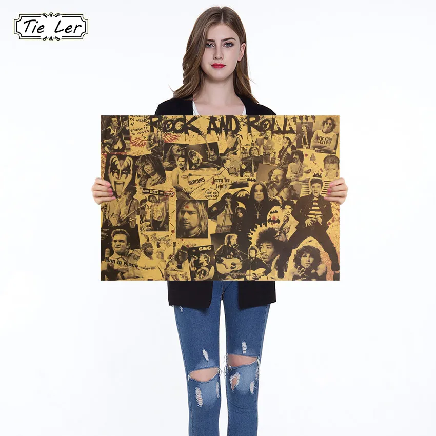 1PC Rock and Roll Music Posters Famous Rock Singer Personalised Room Decoration Kraft Paper Wall Sticker
1PC Rock and Roll Music Posters Famous Rock Singer Personalised Room Decoration Kraft Paper Wall Sticker