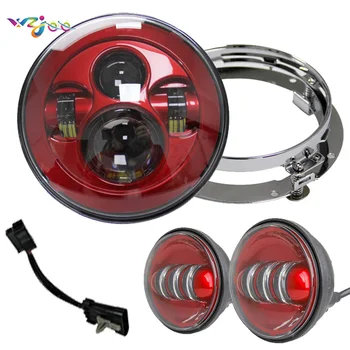 WZJOO 7 Inch Round Led Headlight + Mounting Bracket Ring + 4.5" Passing Fog Light Blue Set Universal motorcycle
WZJOO 7 Inch Round Led Headlight + Mounting Bracket Ring + 4.5" Passing Fog Light Blue Set Universal motorcycle