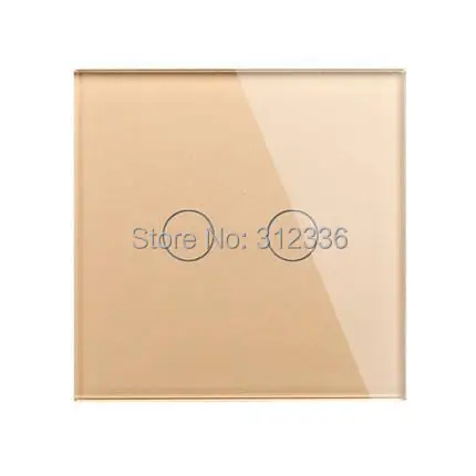 Free shipping 2 gang 2 way Champagne Color Double way wall switch Glass touch switch panel control suit for any home
Free shipping 2 gang 2 way Champagne Color Double way wall switch Glass touch switch panel control suit for any home
