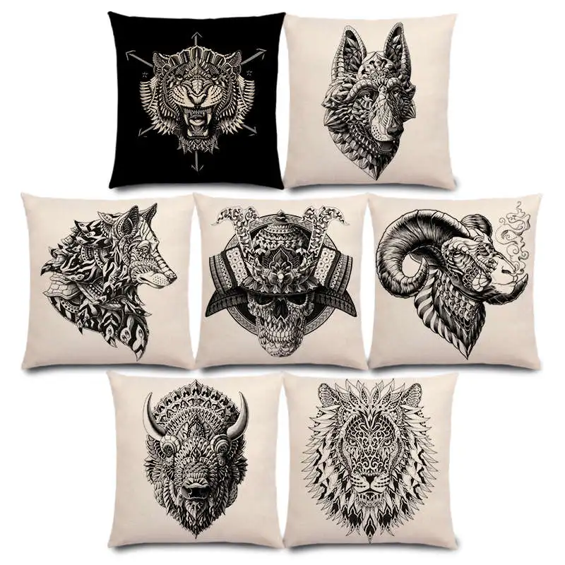 New Ornate Brav Animals Totems Free Beast Faith Tattoo Prints Cushion Cover Sofa Throw Pillow Case Buck Owl Tiger Lion Ram
New Ornate Brav Animals Totems Free Beast Faith Tattoo Prints Cushion Cover Sofa Throw Pillow Case Buck Owl Tiger Lion Ram