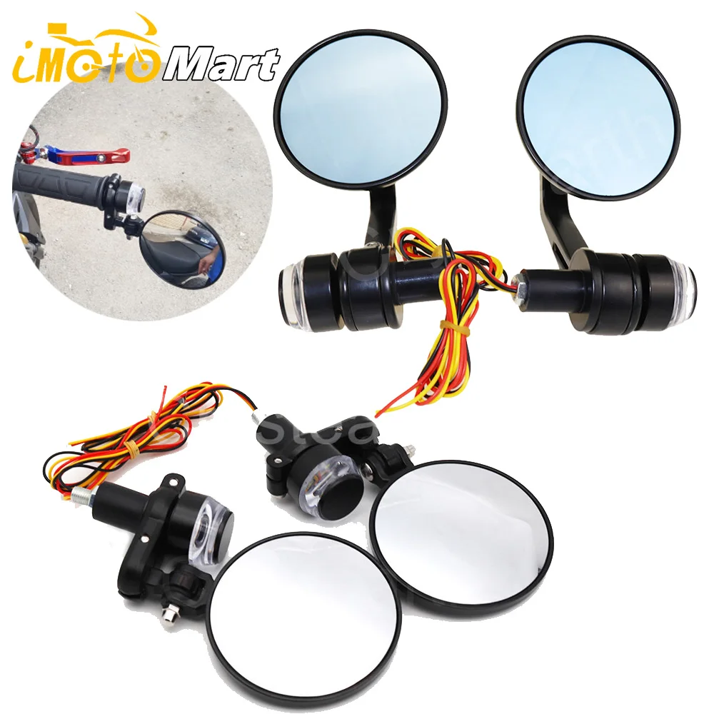 7/8" 22mm Motorcycle Handle Bar End Mirrors Side Mirror w/Turn Signal Universal For Honda Yamaha Suzuki Harley Cafe Racer Bobber
7/8" 22mm Motorcycle Handle Bar End Mirrors Side Mirror w/Turn Signal Universal For Honda Yamaha Suzuki Harley Cafe Racer Bobber