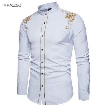 FFXZSJ 2018 Spring Royal Court Style Solid Floral Embroidered Solid Dress Shirts Slim Fit Casual Long Sleeve Shirt S- XXL
FFXZSJ 2018 Spring Royal Court Style Solid Floral Embroidered Solid Dress Shirts Slim Fit Casual Long Sleeve Shirt S- XXL