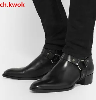 Yellow Wyatt Ankle Boots Western Style Black Leather Motorcylcle Boots Men Gentlemen Shoes Fall Winter Mens Martin Boots
Yellow Wyatt Ankle Boots Western Style Black Leather Motorcylcle Boots Men Gentlemen Shoes Fall Winter Mens Martin Boots