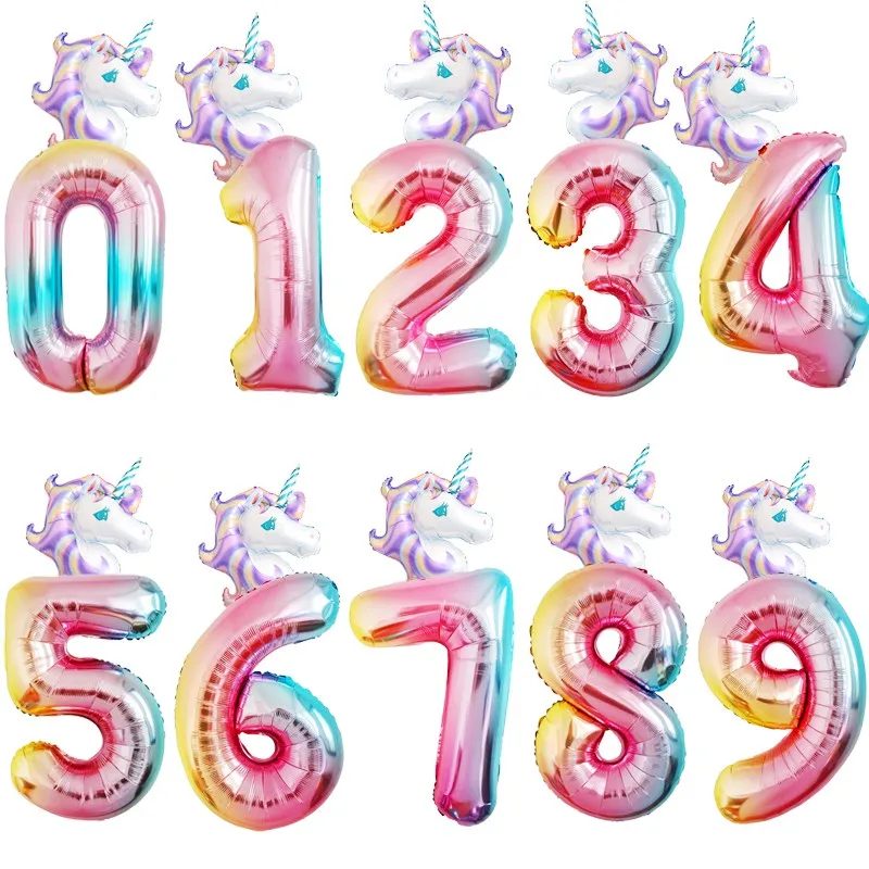 32' Gradient color Unicorn Number Foil Balloons Rainbow Digit Birthday Party Decorations kids Figure Wedding Balloon Baby Shower
32' Gradient color Unicorn Number Foil Balloons Rainbow Digit Birthday Party Decorations kids Figure Wedding Balloon Baby Shower