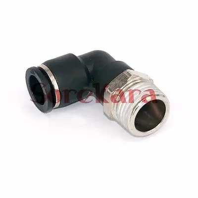 Pneumatic Male Elbow Connector Tube OD 1/4" X NPT 1/8" Push In Fitting