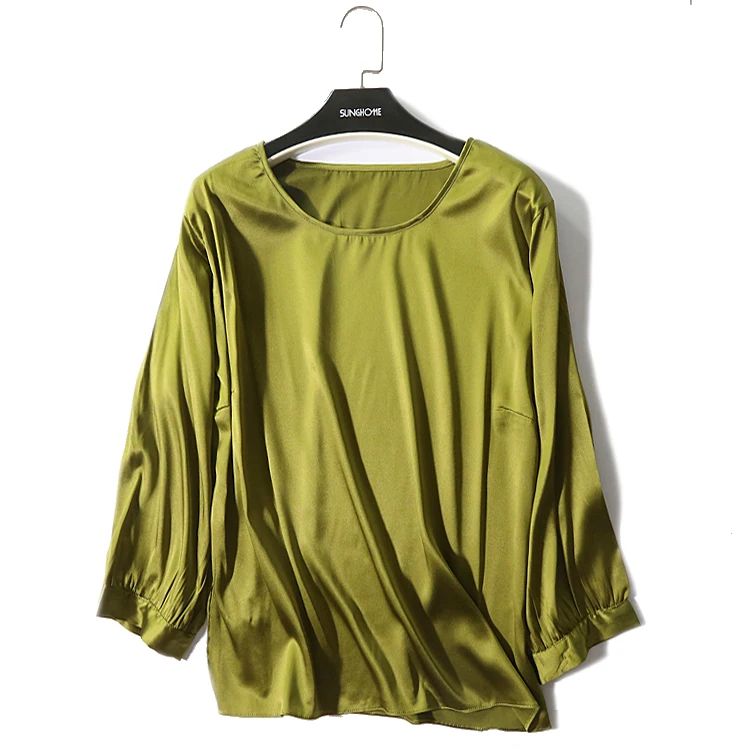 European Station High-grade Silk Satin Silk Women Summer T-shirt Mulberry Silk Sleeve Top 2019
European Station High-grade Silk Satin Silk Women Summer T-shirt Mulberry Silk Sleeve Top 2019