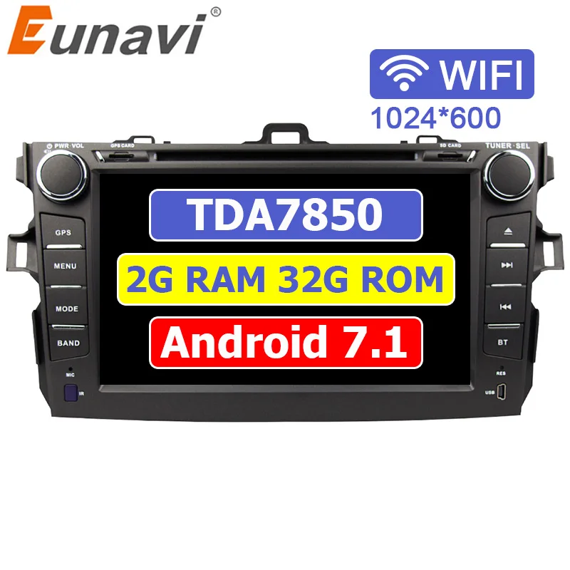 Eunavi Quad Core TDA 7850 2Din 8'' Android 7.1 car dvd radio player stereo gps navi for Toyota Corolla 2007 2008 2009 2010 2011
Eunavi Quad Core TDA 7850 2Din 8'' Android 7.1 car dvd radio player stereo gps navi for Toyota Corolla 2007 2008 2009 2010 2011