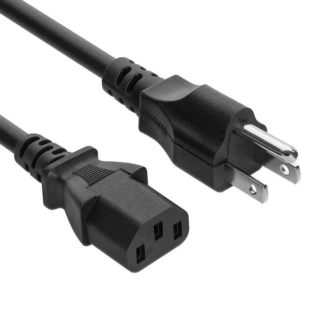 1.5m 5FT 3 Pin 18 AWG 60C 300V US Plug Universal Power Cord Cable For NEMA 5-15P To IEC320C13 Black PWC75A150US
1.5m 5FT 3 Pin 18 AWG 60C 300V US Plug Universal Power Cord Cable For NEMA 5-15P To IEC320C13 Black PWC75A150US