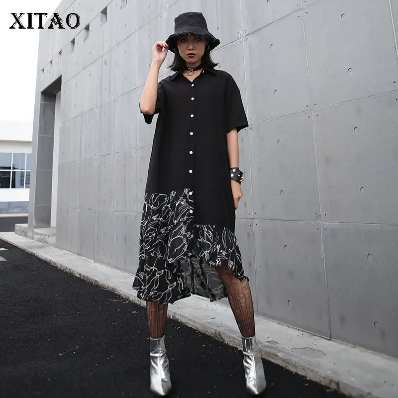 XITAO Patchwork Print Black Dress Irregular Europe Women Clothes 2019 Minority Midi Dress Turn Down Collar Autumn New WQR1224
XITAO Patchwork Print Black Dress Irregular Europe Women Clothes 2019 Minority Midi Dress Turn Down Collar Autumn New WQR1224