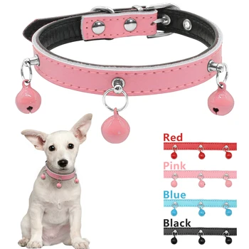 4 Colors Leather Pet Dogs Collar Dog Accessories Cats Puppy Kitten Adjustable Necklace Collars With Bells For Chihuahua Teddy
4 Colors Leather Pet Dogs Collar Dog Accessories Cats Puppy Kitten Adjustable Necklace Collars With Bells For Chihuahua Teddy