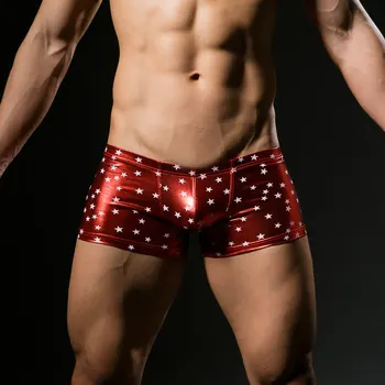 Funny Star Printed Sexy Boxer Men Leather Push Up Buttock Pouch Mens Underwear Boxer Low Waist Shiny Male Panties Boxershorts
Funny Star Printed Sexy Boxer Men Leather Push Up Buttock Pouch Mens Underwear Boxer Low Waist Shiny Male Panties Boxershorts