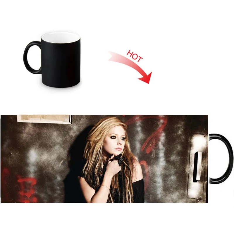 Avril Lavigne cold hot sensitive morphing mug heat changing color ceramic tea cup magical transforming cofee mugs 12oz
Avril Lavigne cold hot sensitive morphing mug heat changing color ceramic tea cup magical transforming cofee mugs 12oz