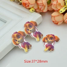 10 unids/lote plano de resina de dibujos animados lindo perro DIY accesorios de resina, cabujones para diy funda de teléfono móvil cinta de cabello con lazo(China)