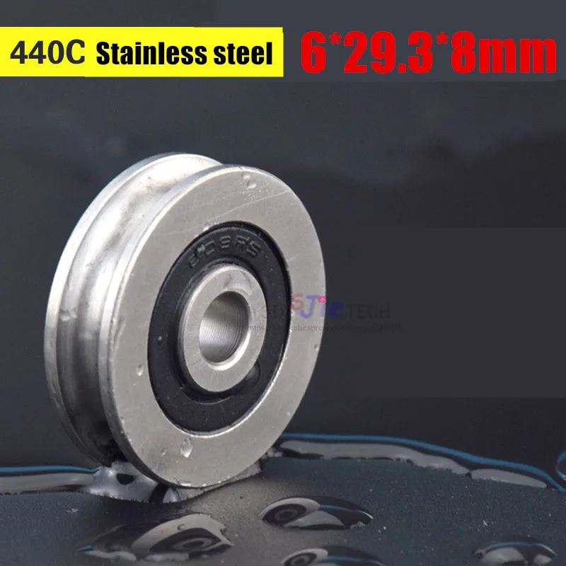 6*29.3*8mm 440C Stainless steel U groove pulley, wire rope wheel, lifting wheel, over line pulley, rust proof and waterproof
6*29.3*8mm 440C Stainless steel U groove pulley, wire rope wheel, lifting wheel, over line pulley, rust proof and waterproof