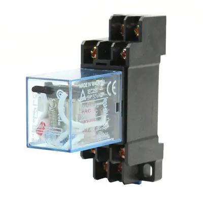 

35mm DIN Rail DPDT 8 Pin General Purpose Relay AC12V Coil