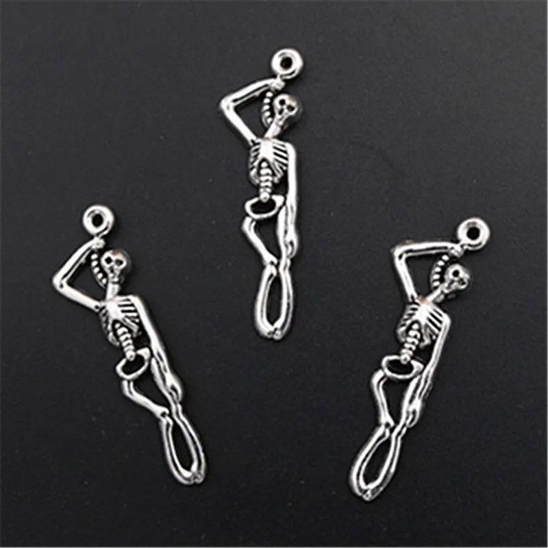 WKOUD 10pcs Antique Silver Hanging Ghosts Charm Punk Necklace Bracelet DIY Halloween Metal Jewelry Alloy Pendants A1447
WKOUD 10pcs Antique Silver Hanging Ghosts Charm Punk Necklace Bracelet DIY Halloween Metal Jewelry Alloy Pendants A1447
