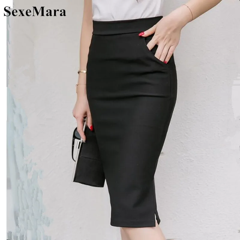 2019 Sexy Women Work Skirt Slim Bodycon Summer High Waist Pockets Split Formal OL Office Ladies Black Plus Size Pencil Skirts
2019 Sexy Women Work Skirt Slim Bodycon Summer High Waist Pockets Split Formal OL Office Ladies Black Plus Size Pencil Skirts