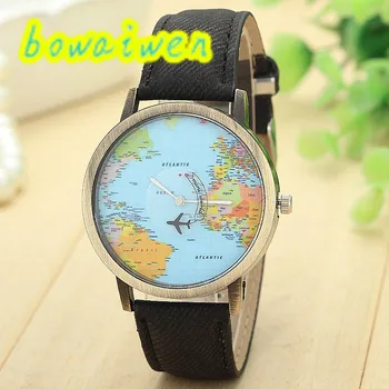 bowaiwen Luxury Women Watches New Global Travel By Plane Map Women Dress Watch Denim Fabric Band Relojes Hombre 2017 y8
bowaiwen Luxury Women Watches New Global Travel By Plane Map Women Dress Watch Denim Fabric Band Relojes Hombre 2017 y8